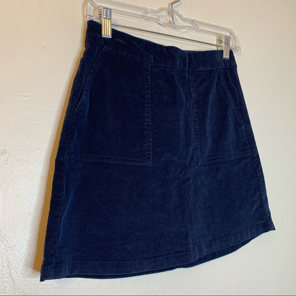 Prince & Fox Dark Navy Corduroy Skirt
